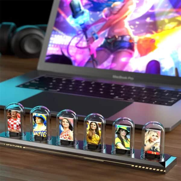 USB RGB Nixie Clock IPS Color Screen Aluminum Frame - Image 3