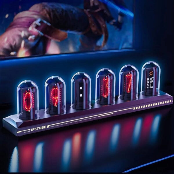 USB RGB Nixie Clock IPS Color Screen Aluminum Frame - Image 4