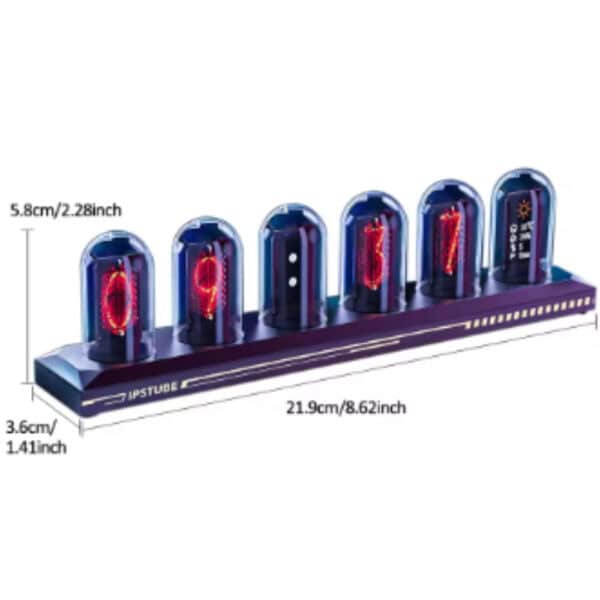 USB RGB Nixie Clock IPS Color Screen Aluminum Frame - Image 8
