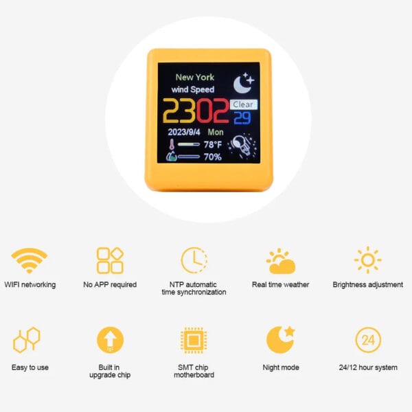 MINI Smart WiFi Weather Station Clock - Image 2