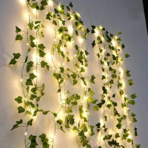 Green Leaf Fairy Lights - Eco-Friendly Decorative String Lights for Home and Garden Decor