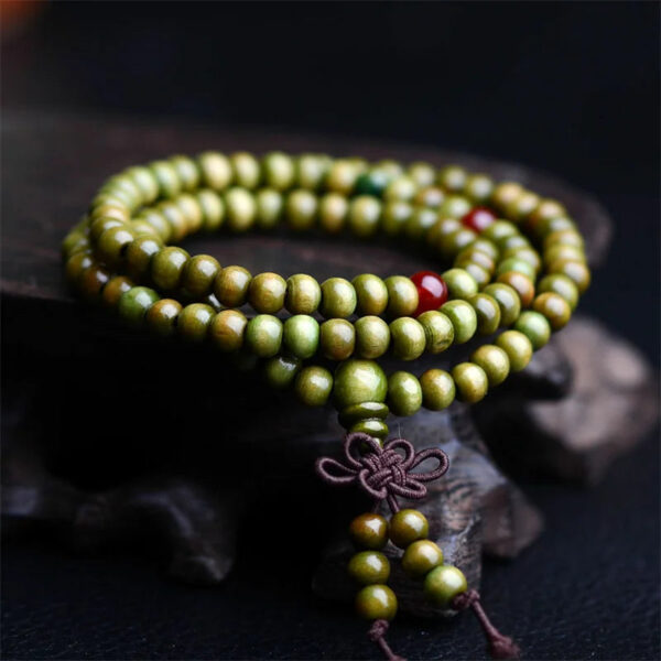 8mm Buddhist Natural Sandalwood Buddha Meditation Wood Prayer Bead Mala Bracelet Women Men 108 Beads Bangles Hanging Decoration - Image 3