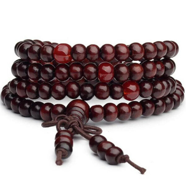 8mm Buddhist Natural Sandalwood Buddha Meditation Wood Prayer Bead Mala Bracelet Women Men 108 Beads Bangles Hanging Decoration - Image 10