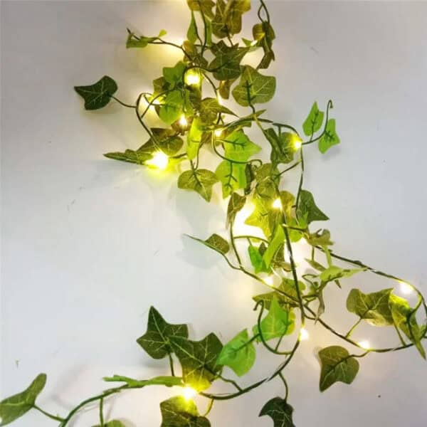 Green Leaf Fairy Lights - Eco-Friendly Decorative String Lights for Home and Garden Decor - Image 10