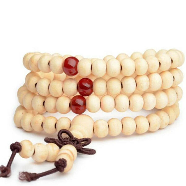 8mm Buddhist Natural Sandalwood Buddha Meditation Wood Prayer Bead Mala Bracelet Women Men 108 Beads Bangles Hanging Decoration - Image 9