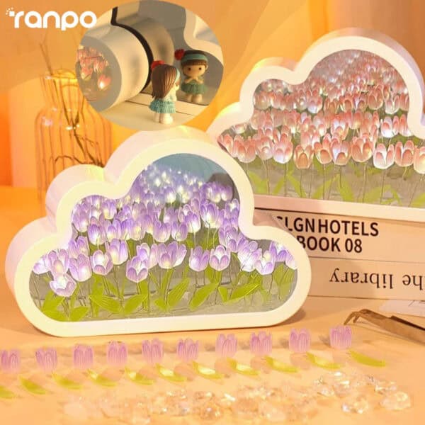 ELMAS Creative Clouds Tulip LED Night Light Table Lamp