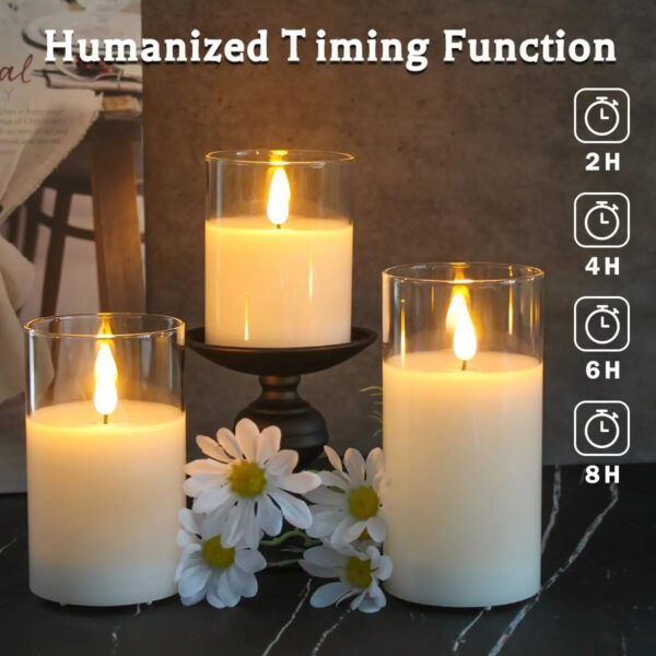 Aurora Glow Flicker Candles with remote - Image 2