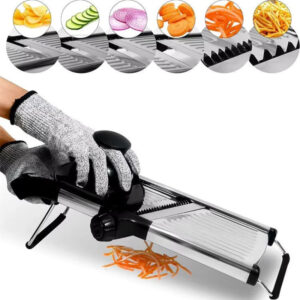 SpeedChop 7-in-1 Vegetable Mandoline Slicer : Adjustable Steel Cutter for Quick, Safe Slicing & Dicing